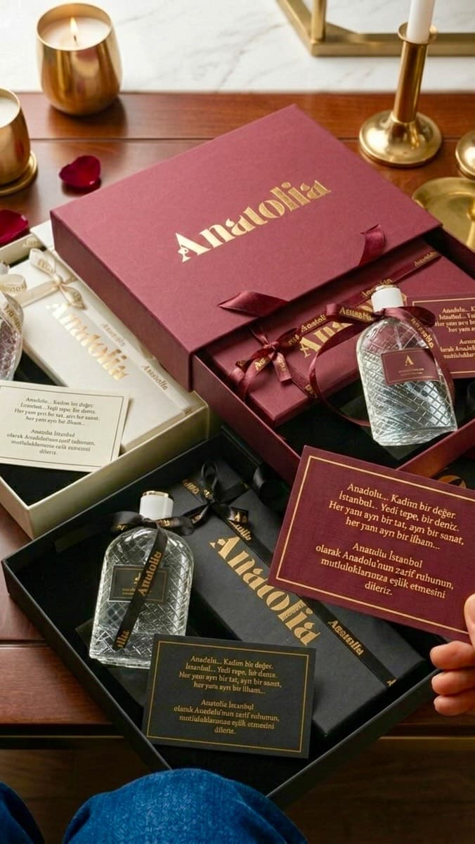 Anatolia kolonya bottle and gift presentation