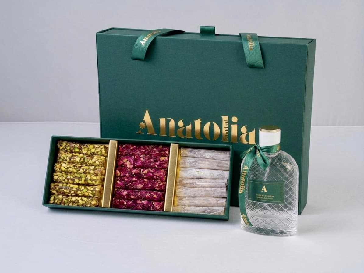 Zeytin Çiçeği Kolonyası Ve Karışık Lokum Seti
